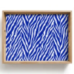 Zebra - Patroon - Kobalt - Blauw Dienblad Rechthoek middel 911 -z3d_shopping