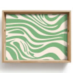 Zebrapatroon - Groen - Retro Dienblad Rechthoek middel -z3d_shopping