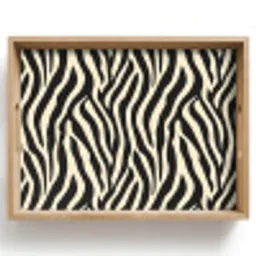Zebra - Print - Klassiek - Zwart Dienblad Rechthoek middel 911 -z3d_shopping