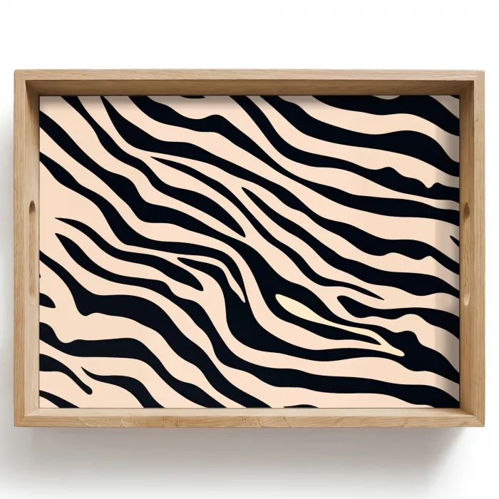 Zebraprint - Dynamisch - Roze Dienblad Rechthoek middel -z3d_shopping