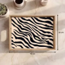 Zebraprint - Dynamisch - Roze Dienblad Rechthoek middel -USP_Formaat