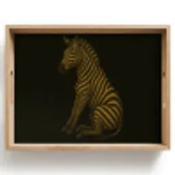 Zebra - Strepen - Goud Dienblad Rechthoek middel -z3d_shopping