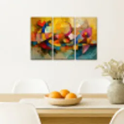 Kleurrijk - Geometrisch - Abstract Canvas - Meerluiken 3 luik klein -sfeer4