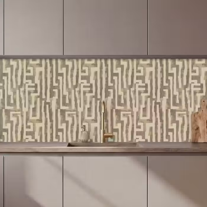 Kitchen Wall Splashback - Abstract - Geometric - Green