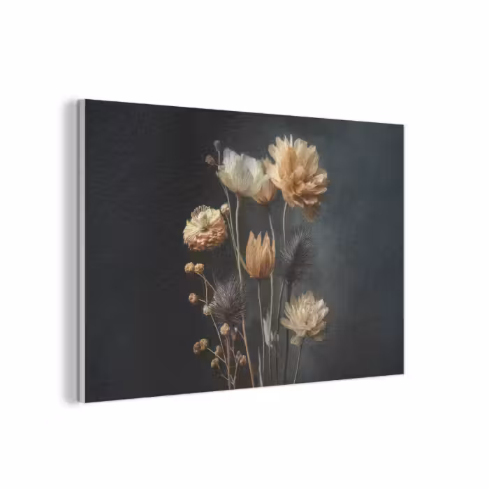 Acoustic Felt - Bouquet - Flowers - Light - Black