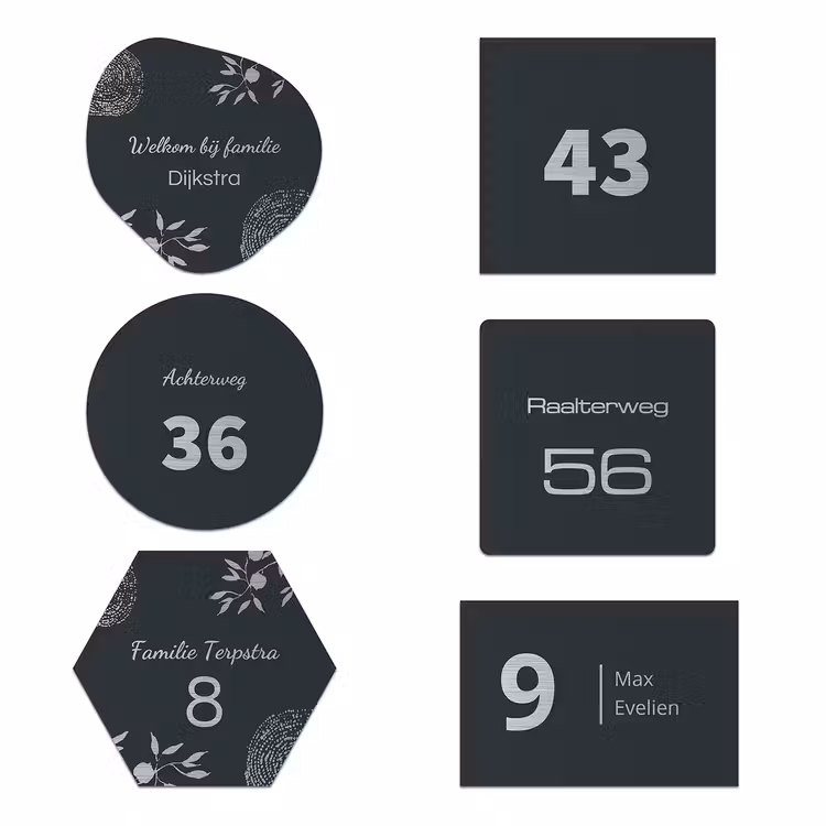 Anthracite door nameplate — 1