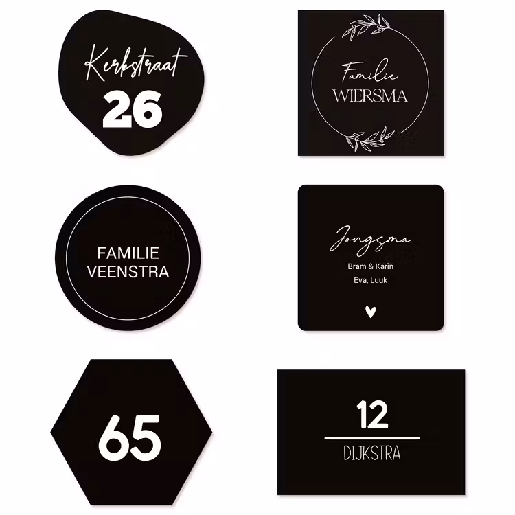 Black door sign — 1