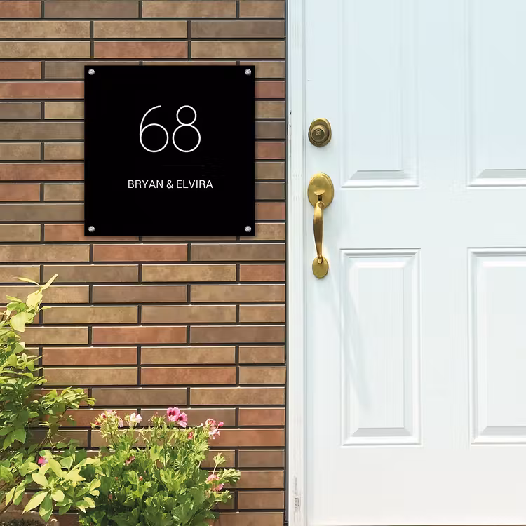 Black door sign — 3