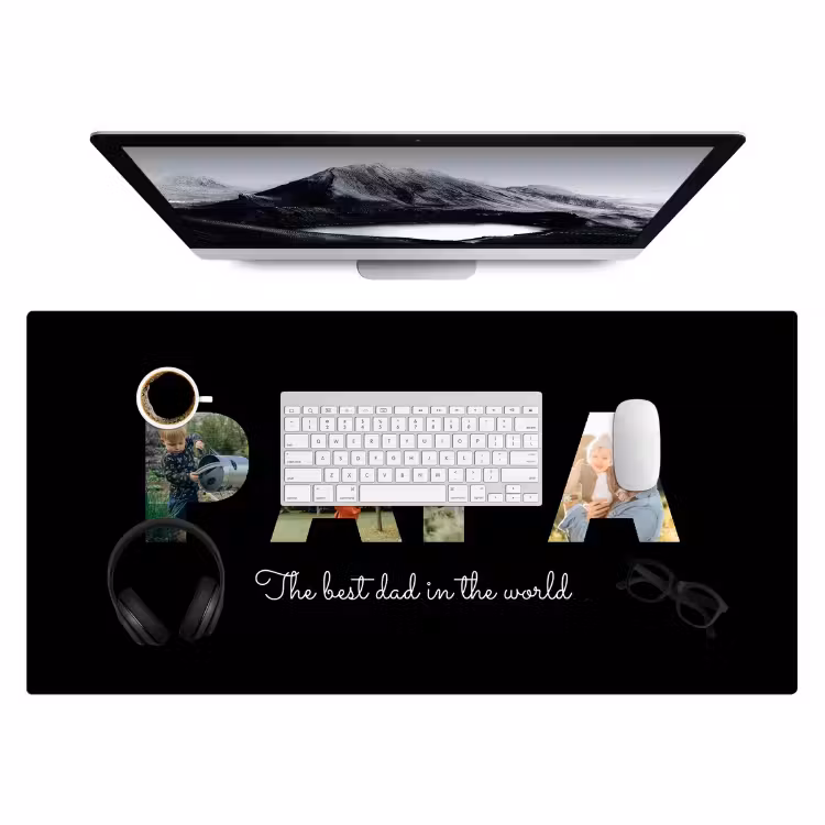Desk mat - Dad with black background — 2