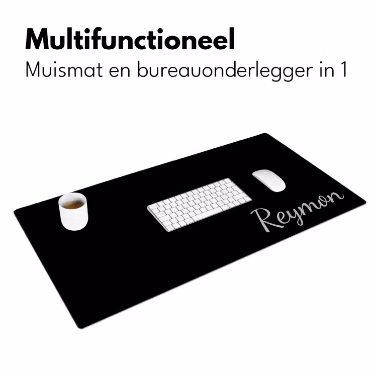 Desk mat - Name with black background — 4