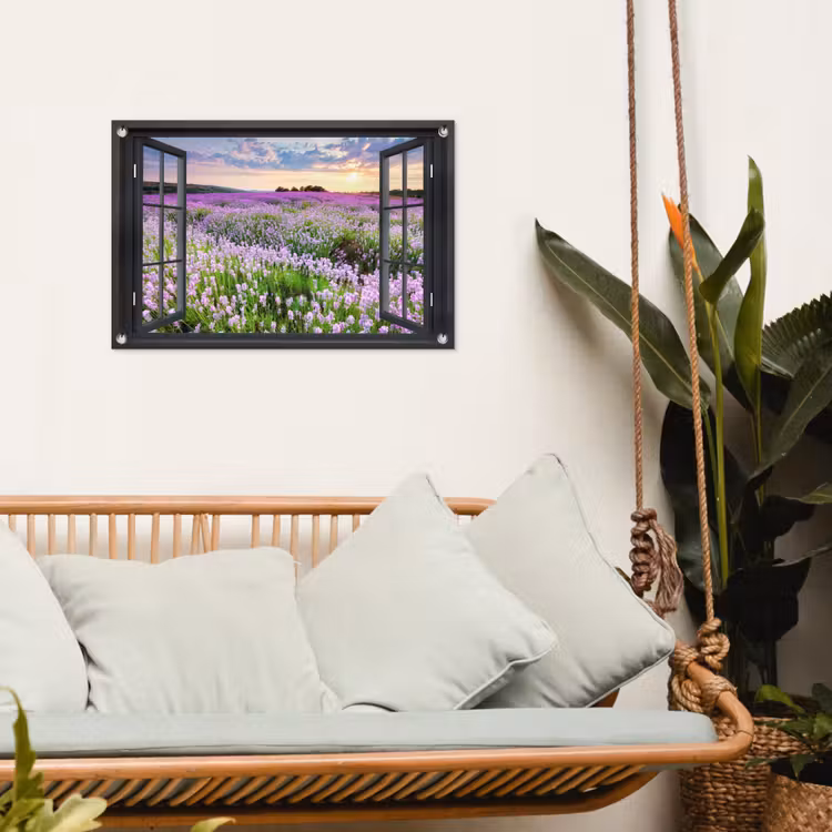 Garden Poster - View of Lavender Field at Sunset — 5