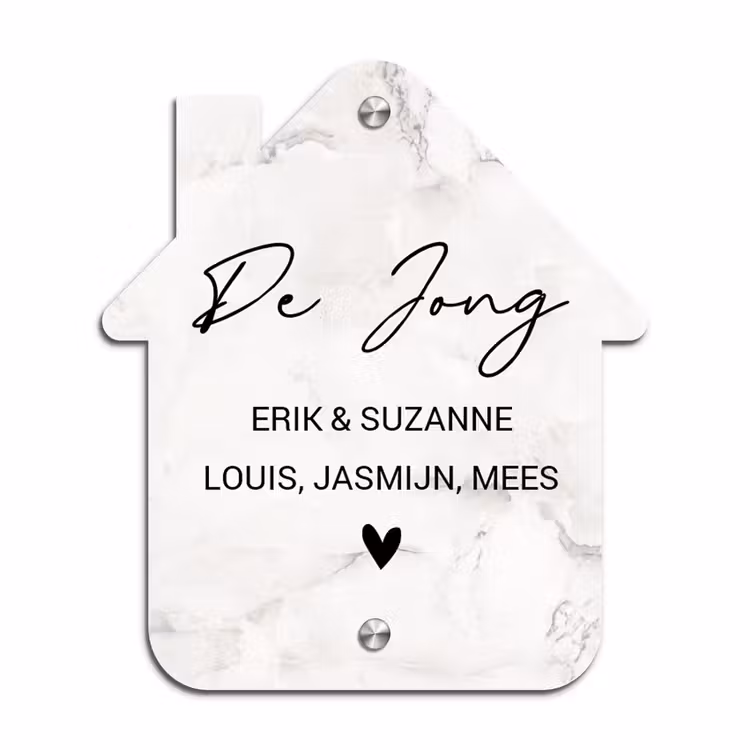 House-shaped Nameplate – Marble — 1