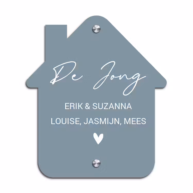 House-shaped Nameplate - Solid colours — 1