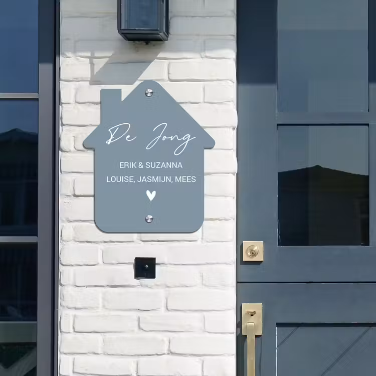 House-shaped Nameplate - Solid colours — 3