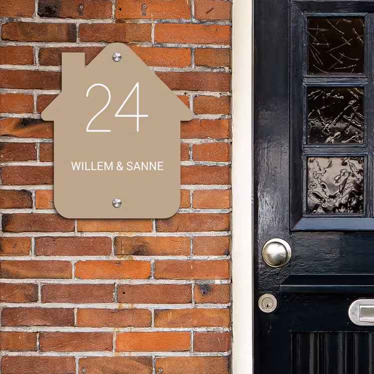 House-shaped Nameplate - Solid colours — 4