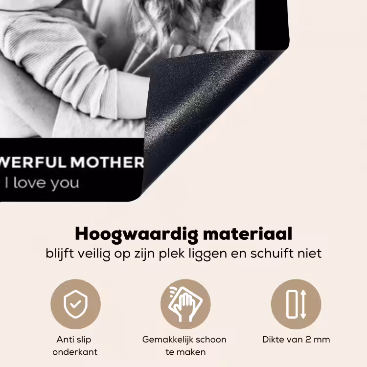 2-in-1 induction hob protector - Your own photo and text — 3