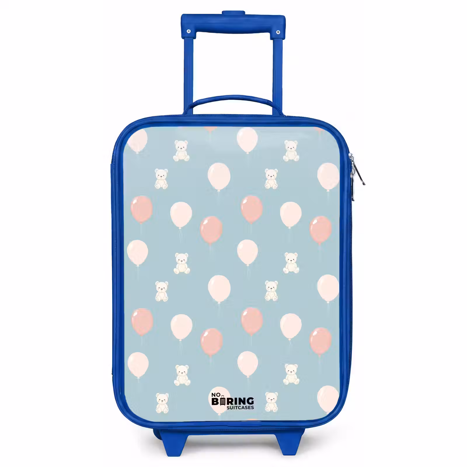 Kids’ Suitcase - Blue - Bears in hot air balloons among clouds and balloons — 1