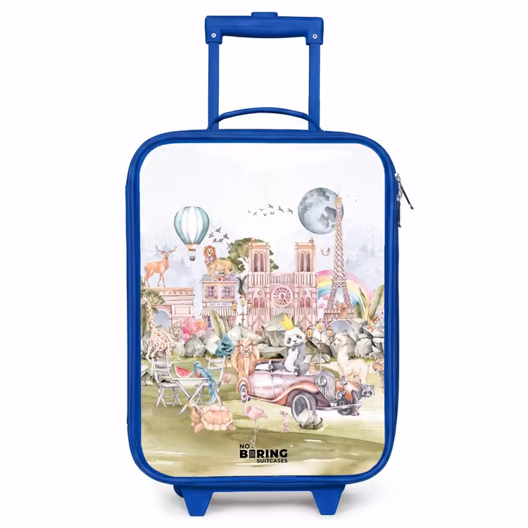 Kids’ Suitcase - Blue - Animal fantasy city — 1