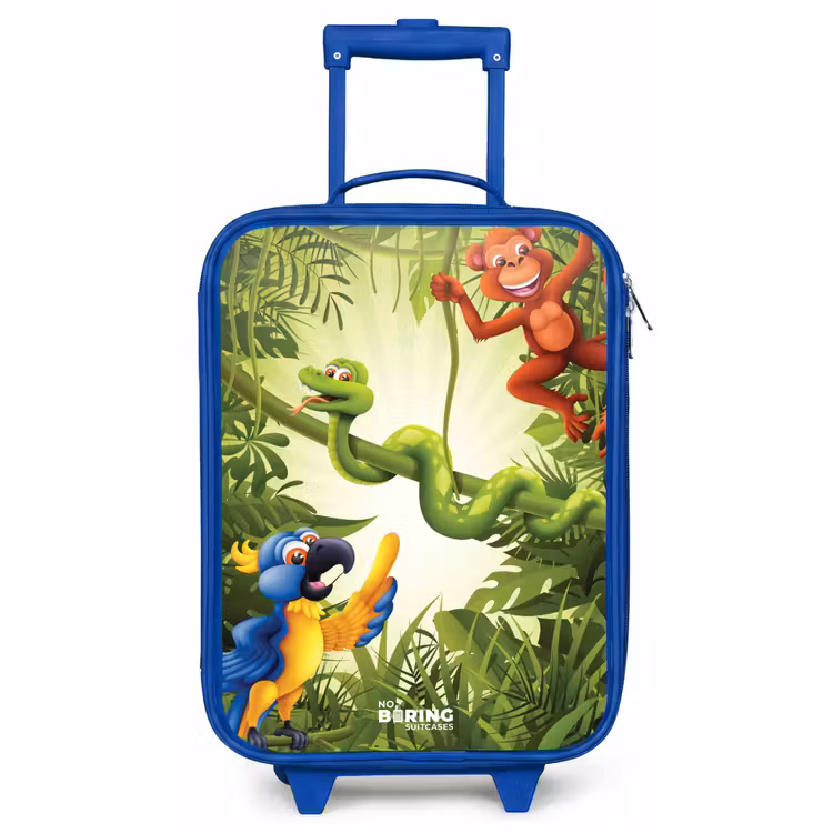 Kids’ Suitcase - Blue - Animals in the jungle — 1