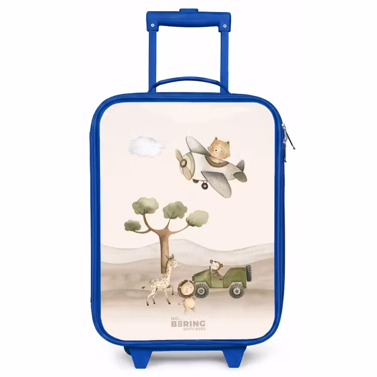 Kids’ Suitcase - Blue - Animals on safari — 1
