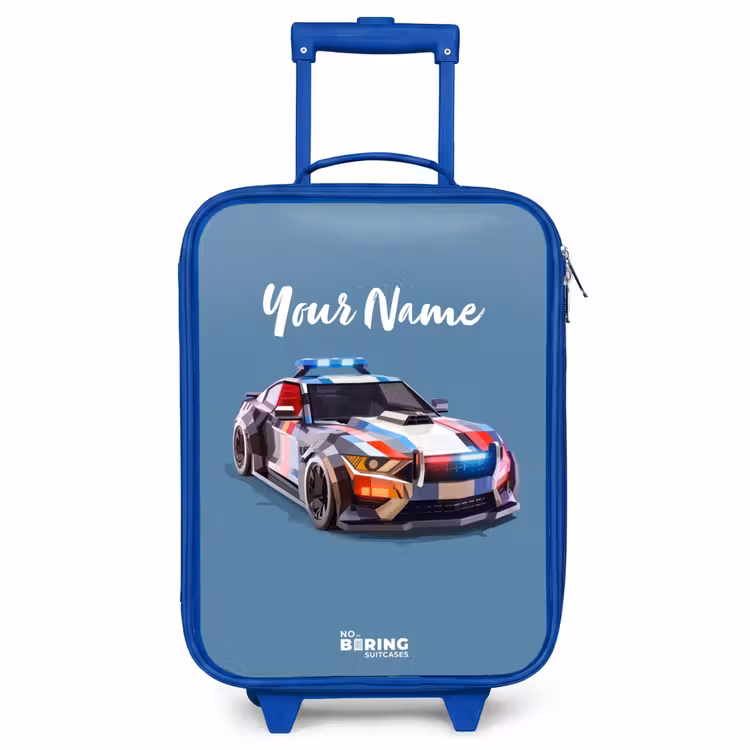 Kids’ Suitcase - Blue - Arrow police car — 1