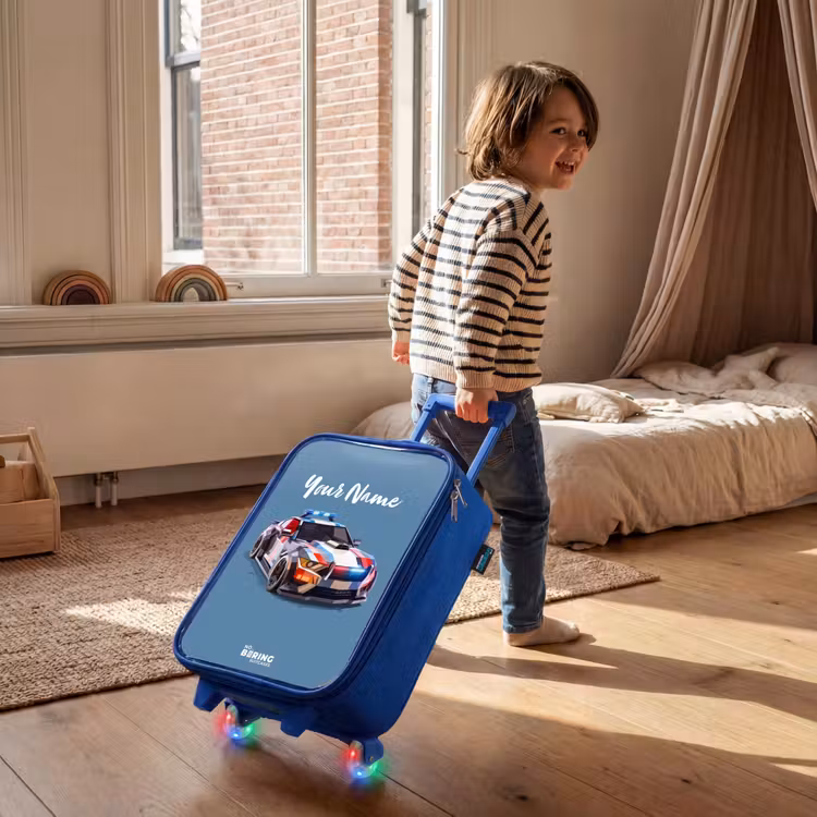 Kids’ Suitcase - Blue - Arrow police car — 5