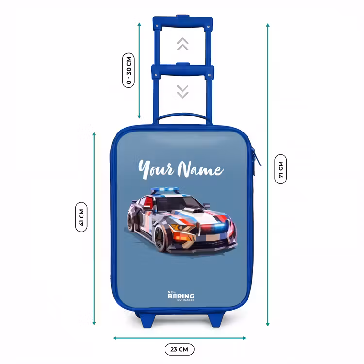 Kids’ Suitcase - Blue - Arrow police car — 8