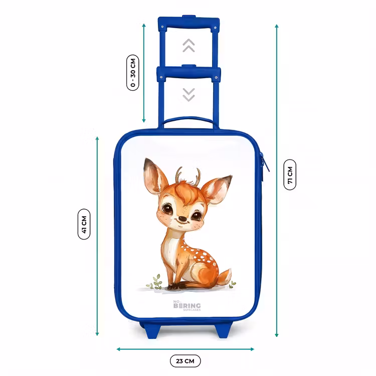 Kids’ Suitcase - Blue - Baby deer — 8