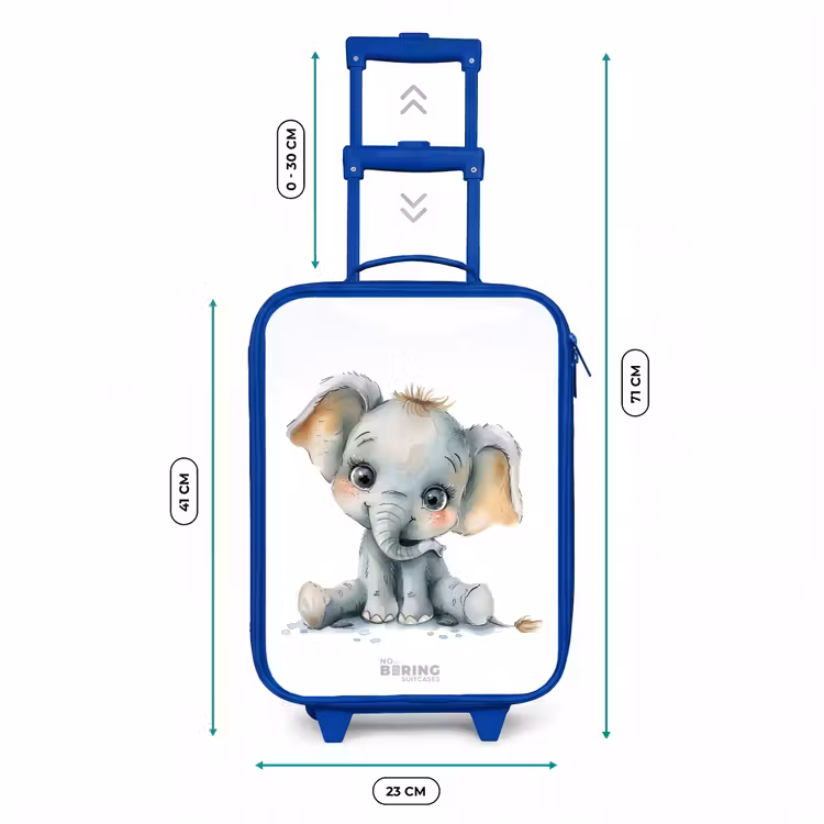 Kids’ Suitcase - Blue - Baby elephant — 8