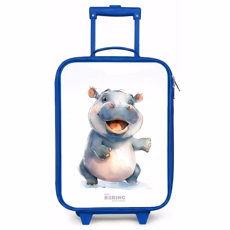 Kids’ Suitcase - Blue - Baby hippo — 1