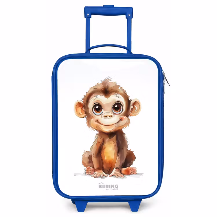 Kids’ Suitcase - Blue - Baby monkey — 1