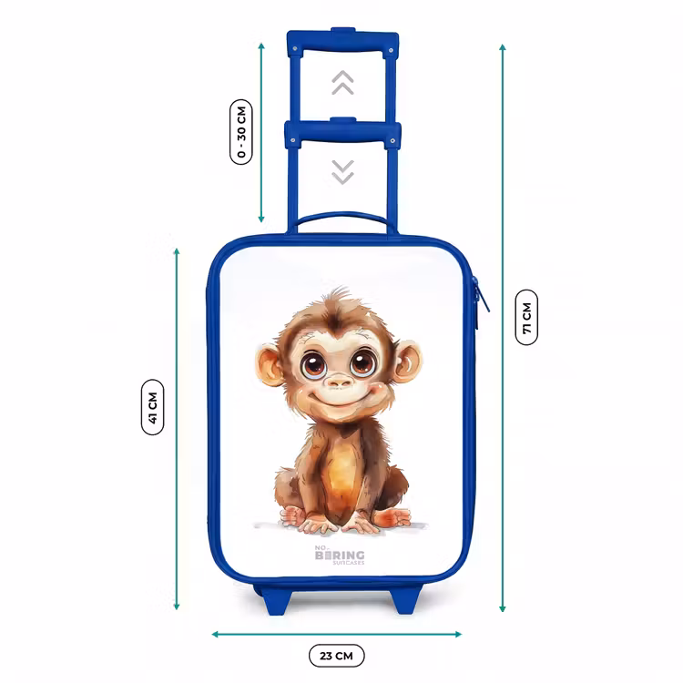 Kids’ Suitcase - Blue - Baby monkey — 8