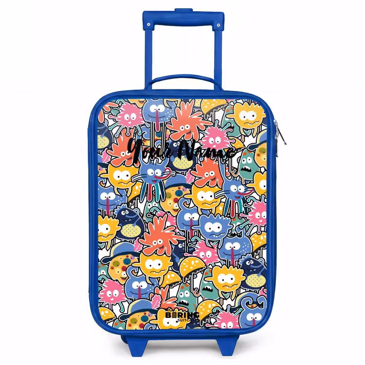 Kids’ Suitcase - Blue - Beasts with Big Eyes — 2