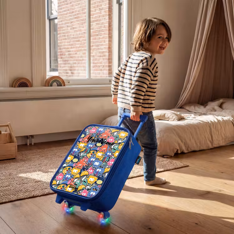 Kids’ Suitcase - Blue - Beasts with Big Eyes — 5