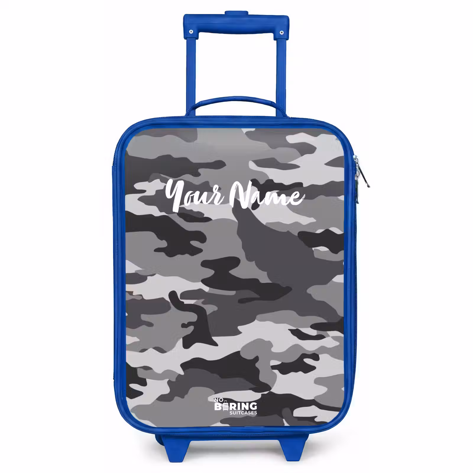 Kids’ Suitcase - Blue - Camo Gray — 1