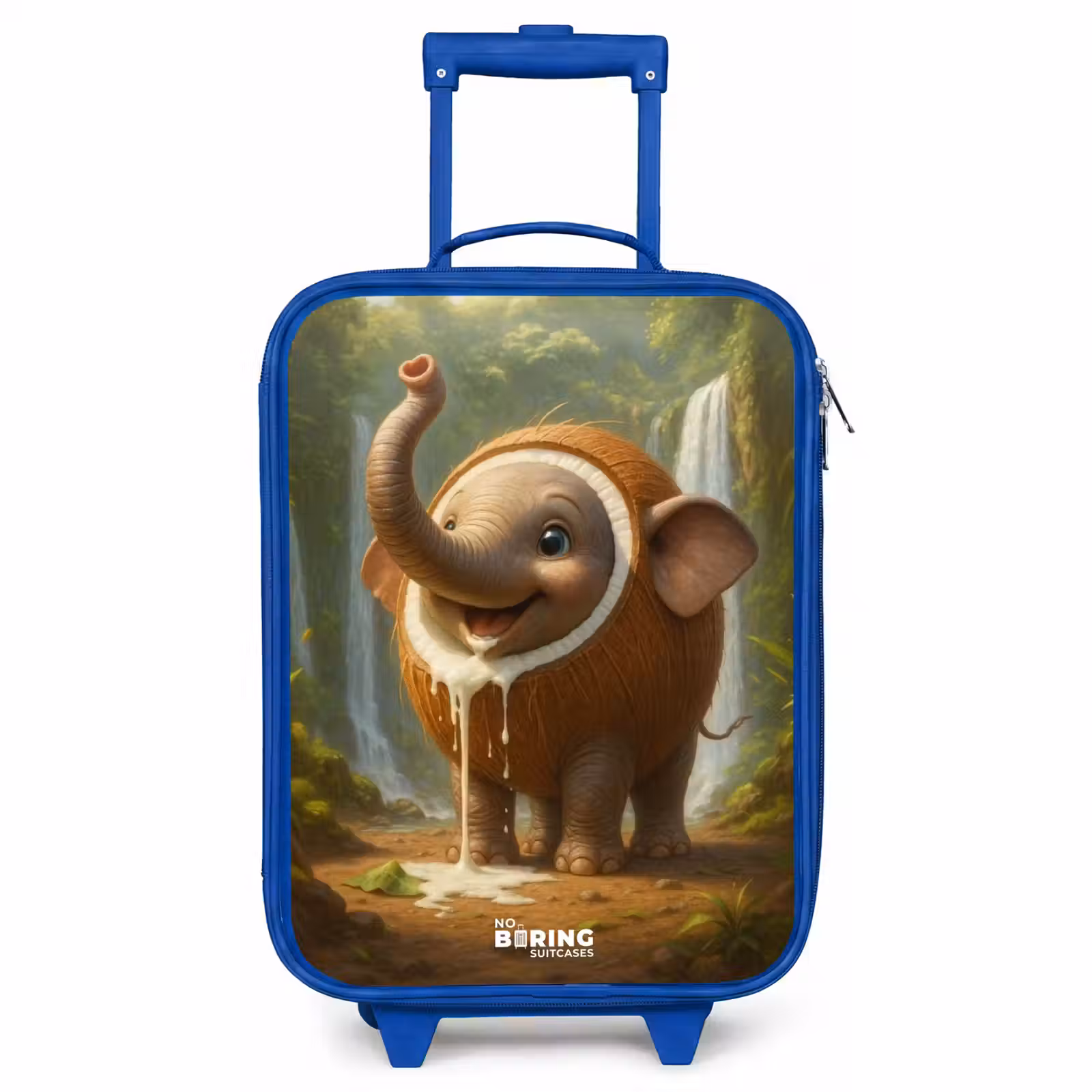 Kids’ Suitcase - Blue - Coconote Elephante — 1