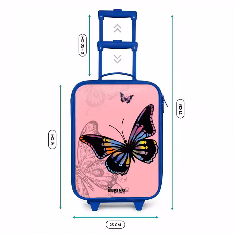 Kids’ Suitcase - Blue - Bubblegum butterfly — 8