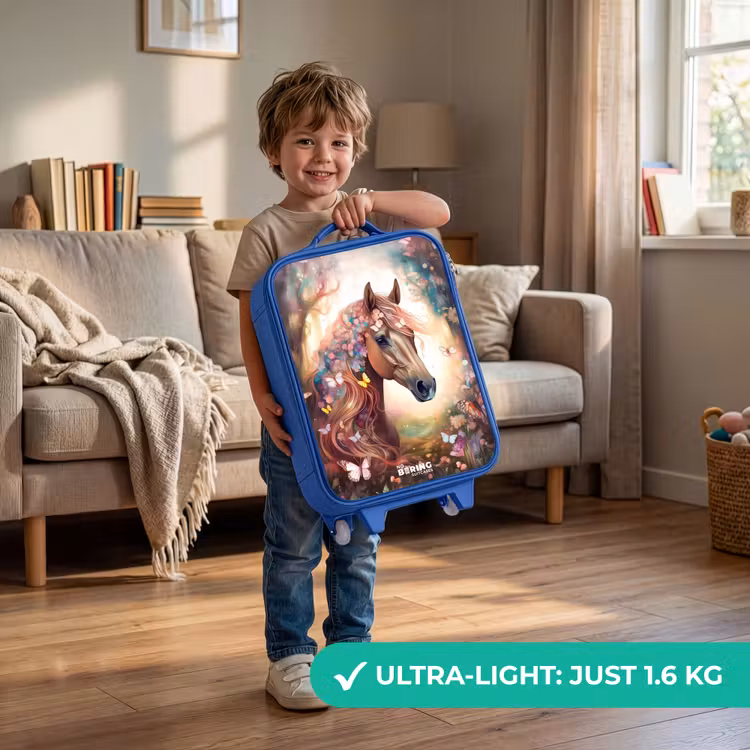 Kids’ Suitcase - Blue - Butterfly mare — 4