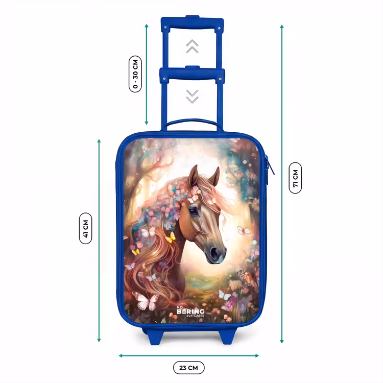 Kids’ Suitcase - Blue - Butterfly mare — 8