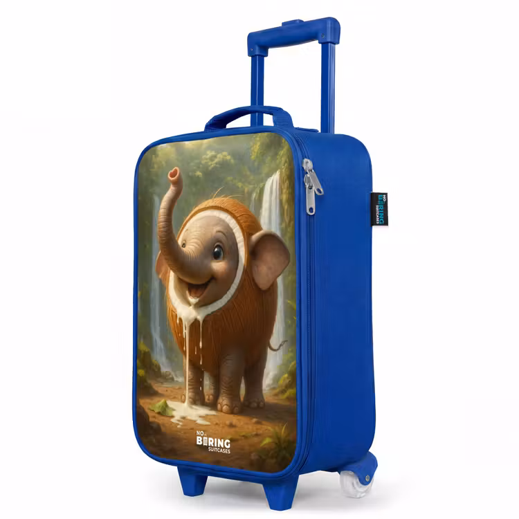 Kids’ Suitcase - Blue - Coconote Elephante — 3