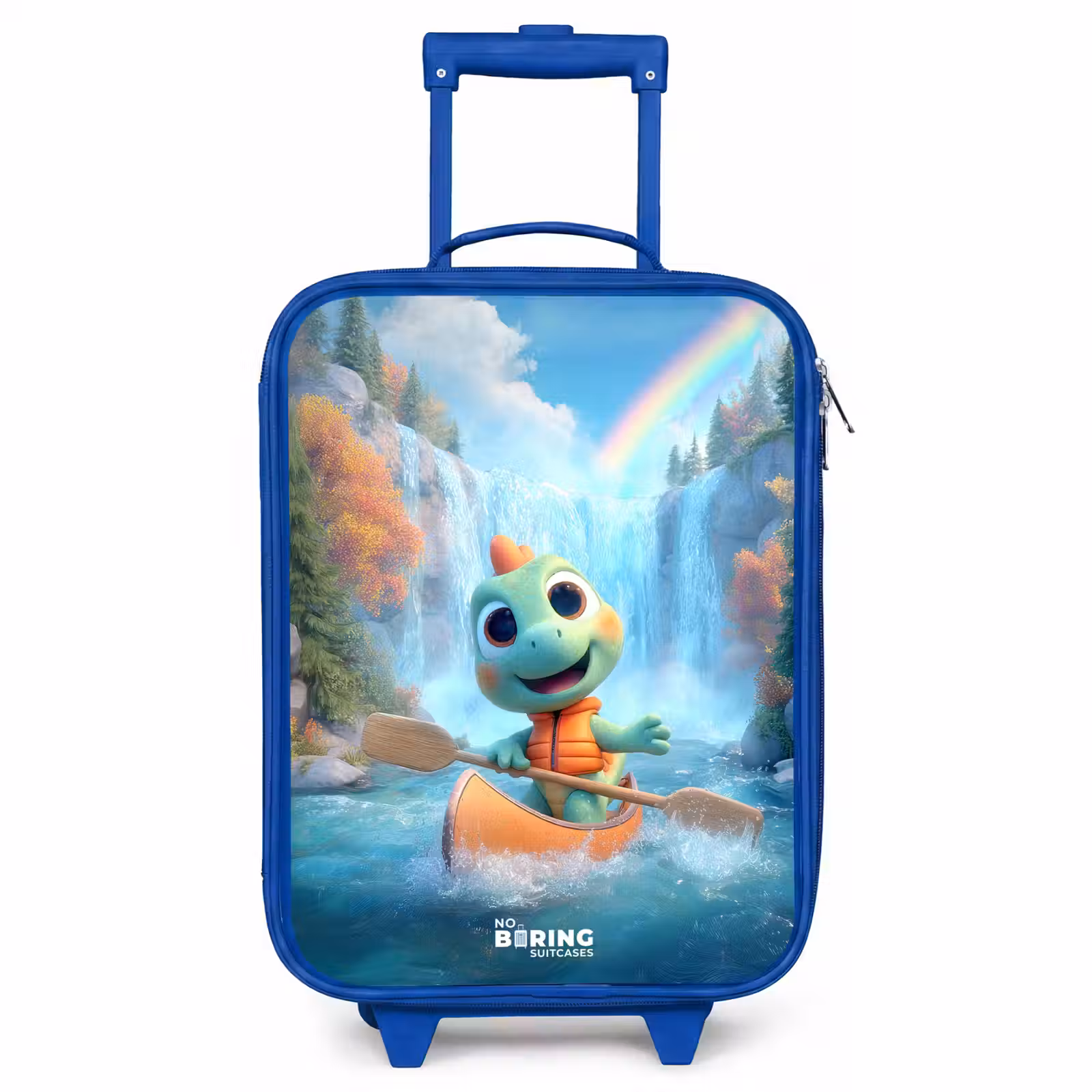 Kids’ Suitcase - Blue - Dino - Nature - Waterfall — 1