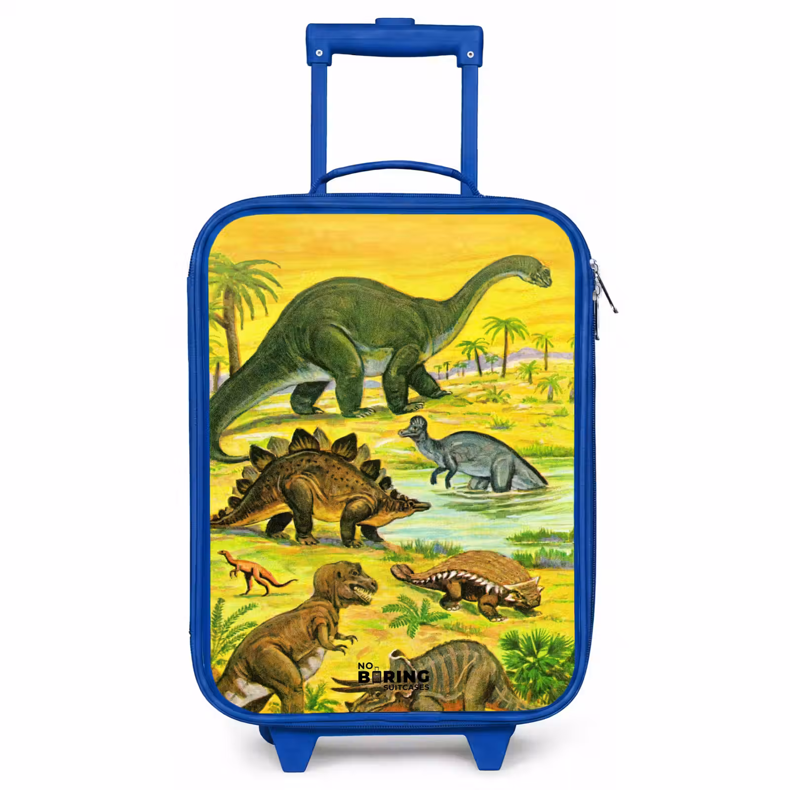Kids’ Suitcase - Blue - Dinos by the water — 1