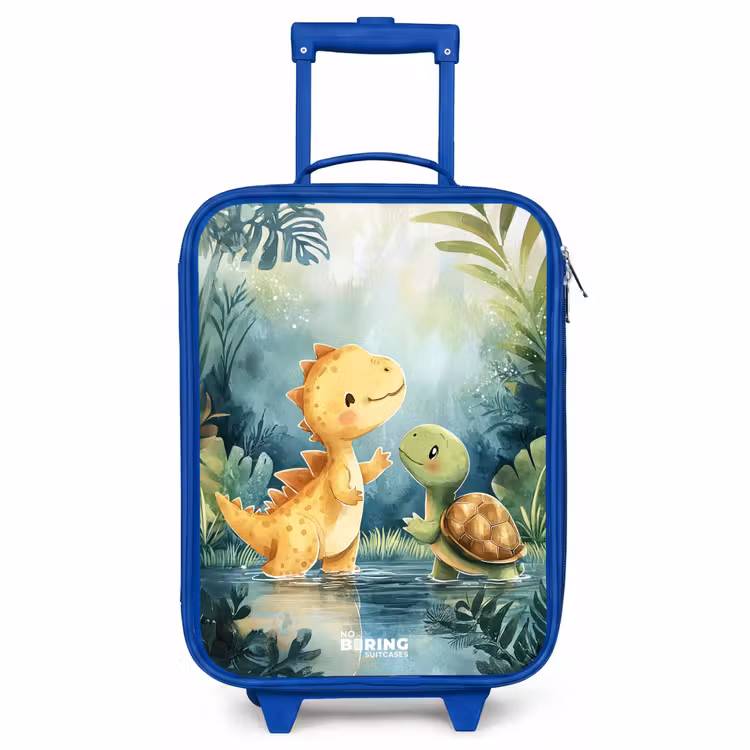 Kids’ Suitcase - Blue - Dino - Turtle - Jungle — 1