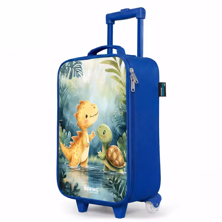 Kids’ Suitcase - Blue - Dino - Turtle - Jungle — 3