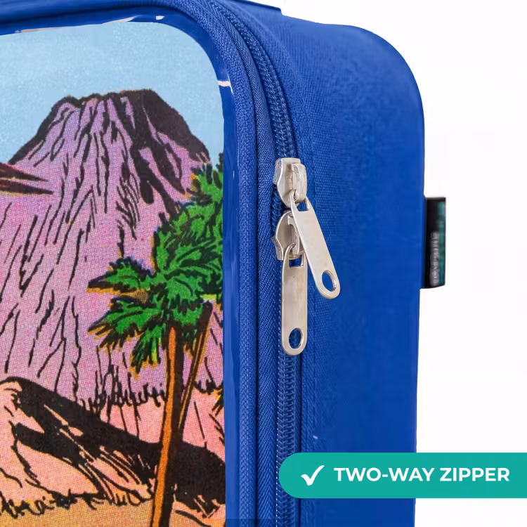 Kids’ Suitcase - Blue - Dinos at a volcano — 10