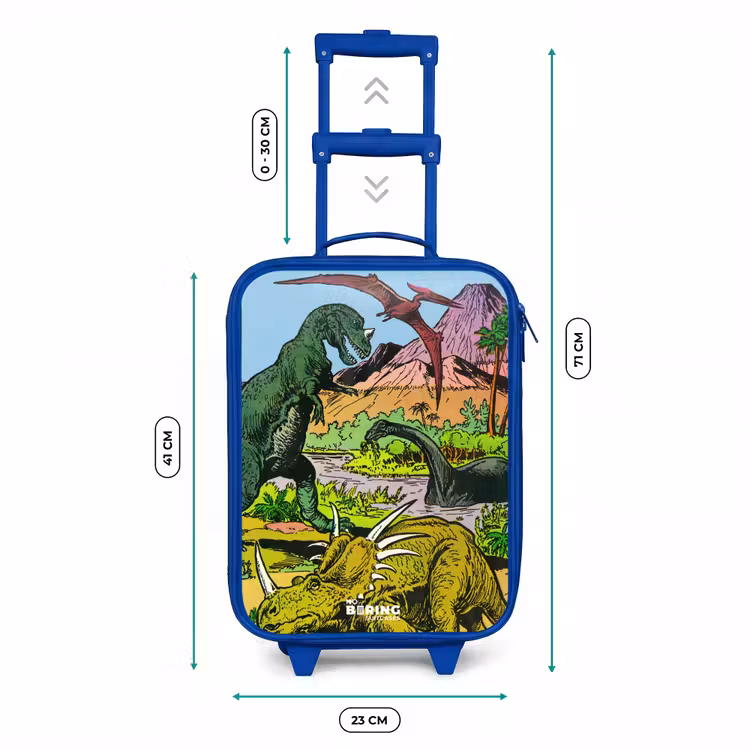 Kids’ Suitcase - Blue - Dinos at a volcano — 8