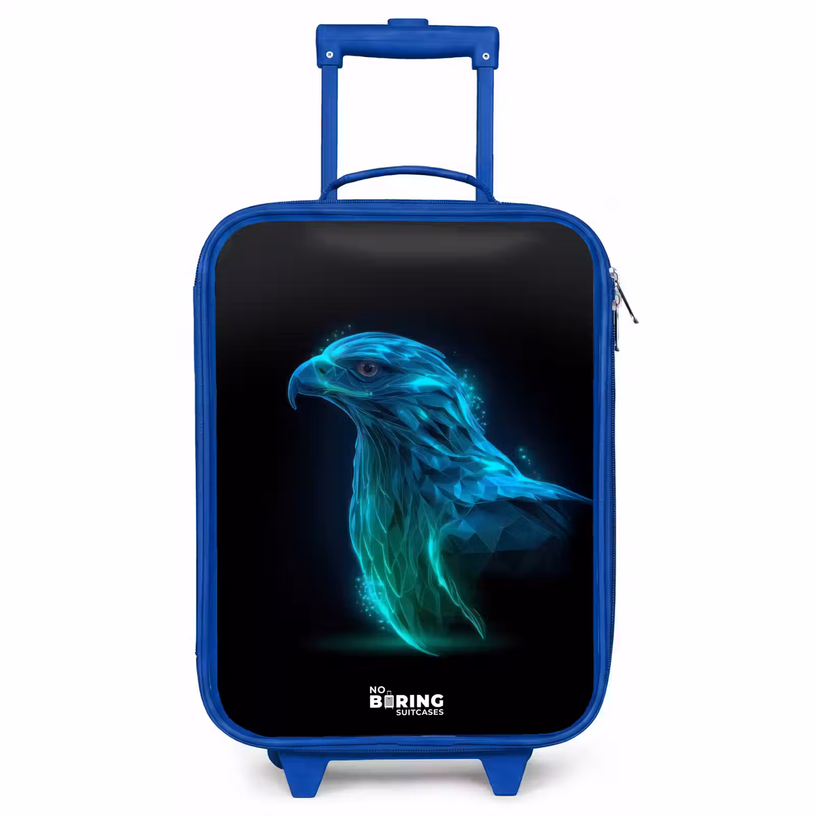 Kids’ Suitcase - Blue - Digital eagle in profile — 1