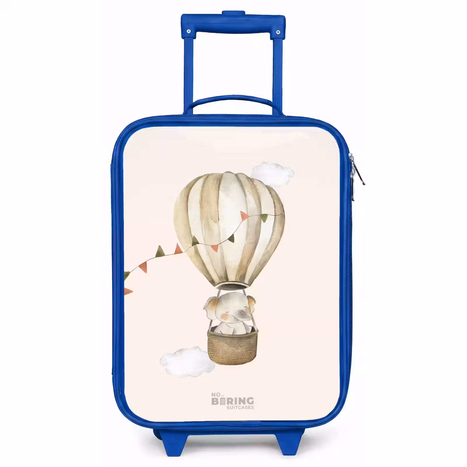 Kids’ Suitcase - Blue - Elephant in a hot air balloon — 1