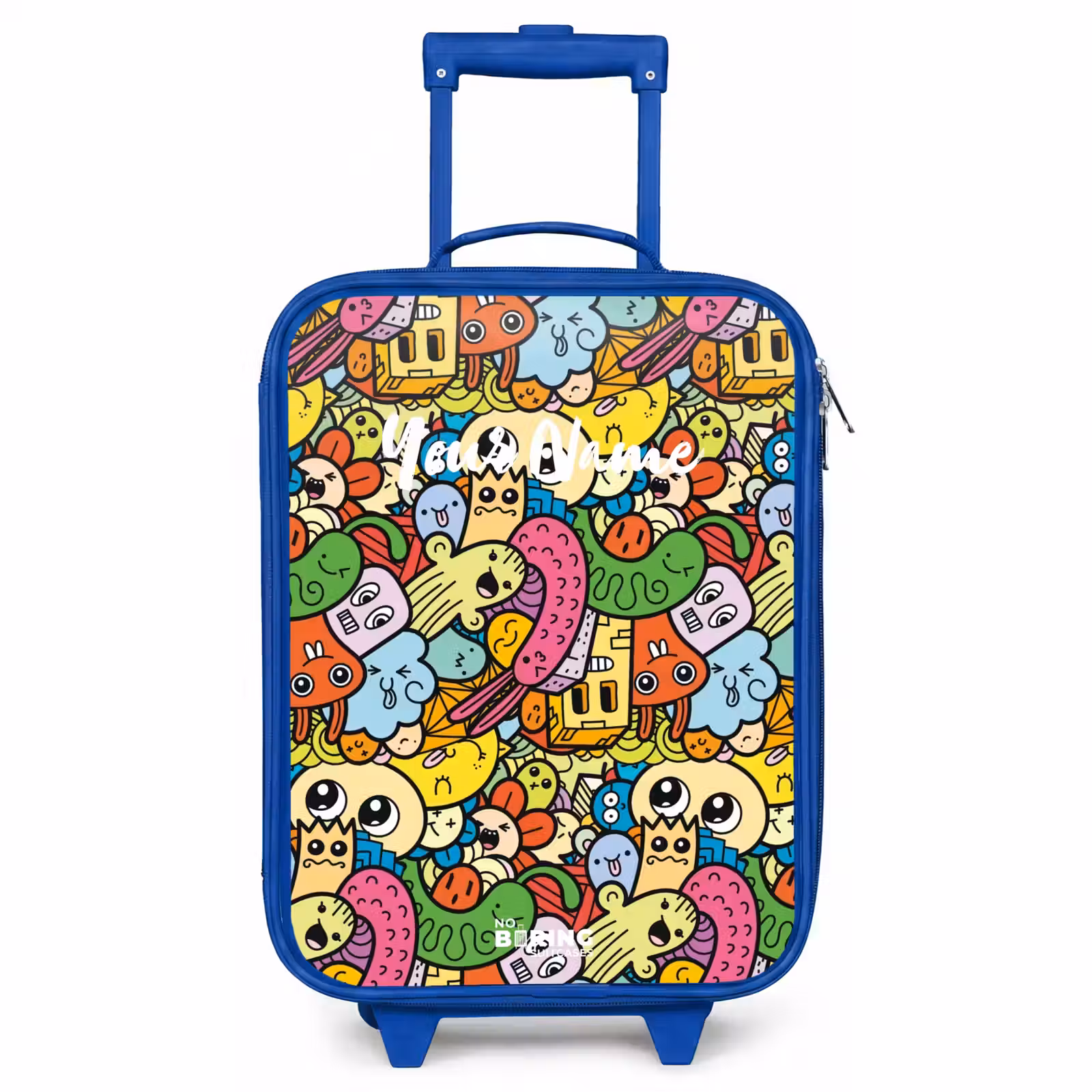 Kids’ Suitcase - Blue - Fantasy animals that laugh and are colorful — 1