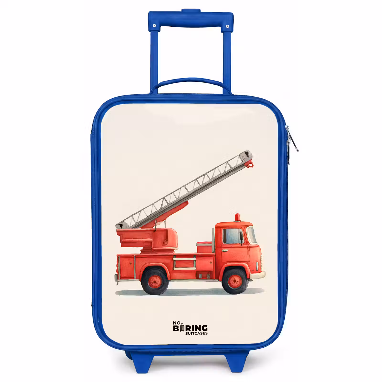 Kids’ Suitcase - Blue - Fire truck - Signed - Red — 1